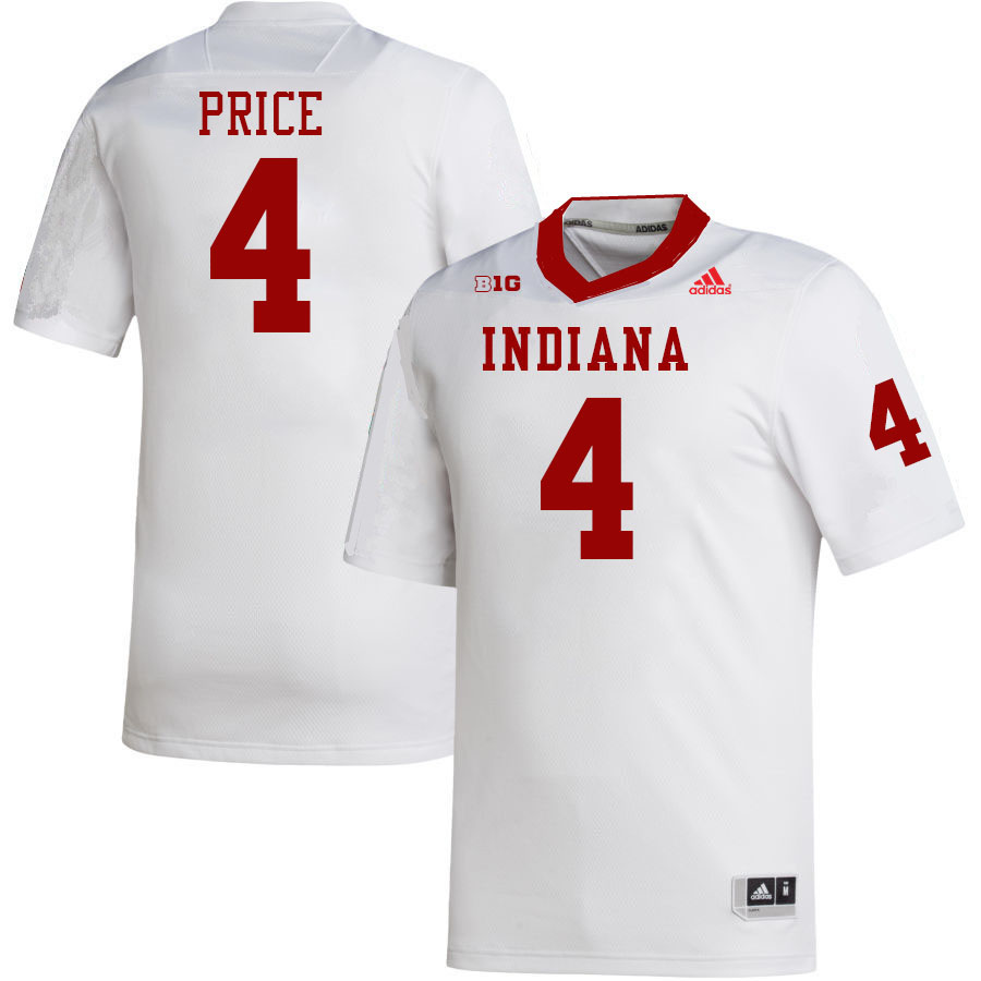 Men #4 Myles Price Indiana Hoosiers College Football Jerseys Stitched-White